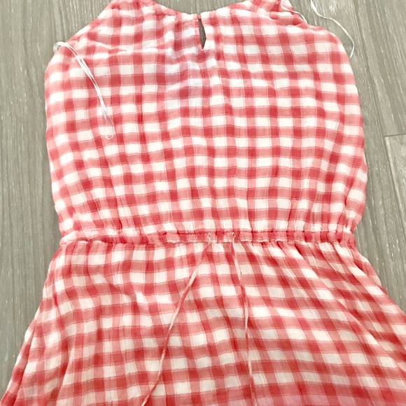 C&C California Pink Halter Checkered Dress Size L - Picture 3 of 6